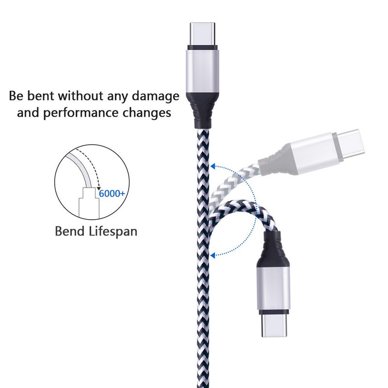 FiveBox 5Pack 6FT USB Type C Cable Phone Charger Fast Charging Cord Compatible Motorola Razr, Edge, 2025 2024 2023, Moto G10 G9 G8 G7 Power Plus Play, G Power/Stylus, G6 X4 Z4 Z3 Z2 Z Play Force Droid - Image 3